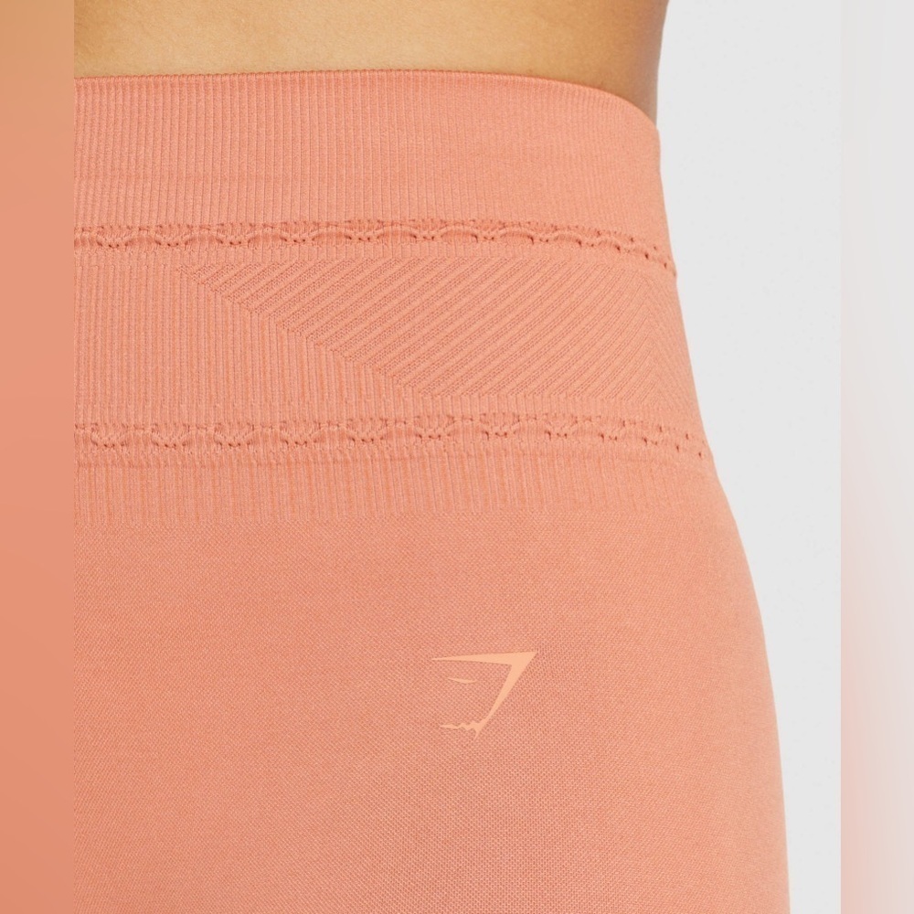 Gymshark Coral/Orange Studio Leggings - Picture 11 of 13